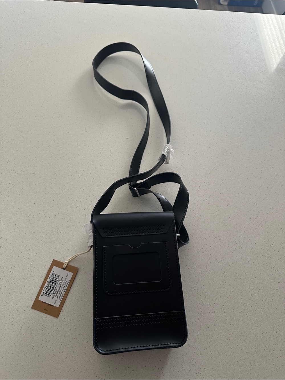 Dr. Martens Black Leather Buckle Crossbody Pouch - Picture 2 of 5